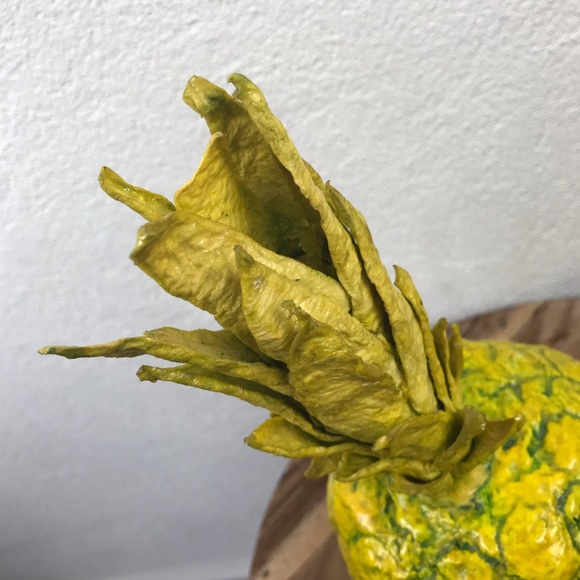 Vintage l 50s 60s Novelty Kitsch Tiki Hawaiian Paper Mache Pineapple Fruit Decor - Picture 9 of 14